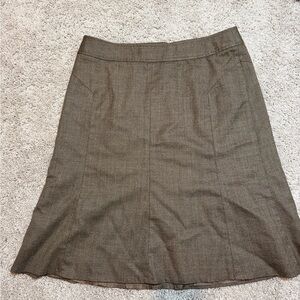 Ann Taylor A-Line Brown Skirt